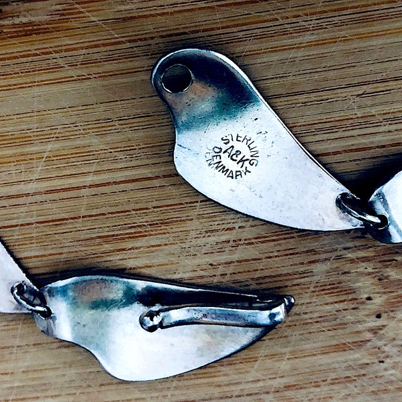 $182 Aarre & Krogh Rare Vintage Estate Necklace Marked Denmark A&K Sterling - Picture 5 of 5